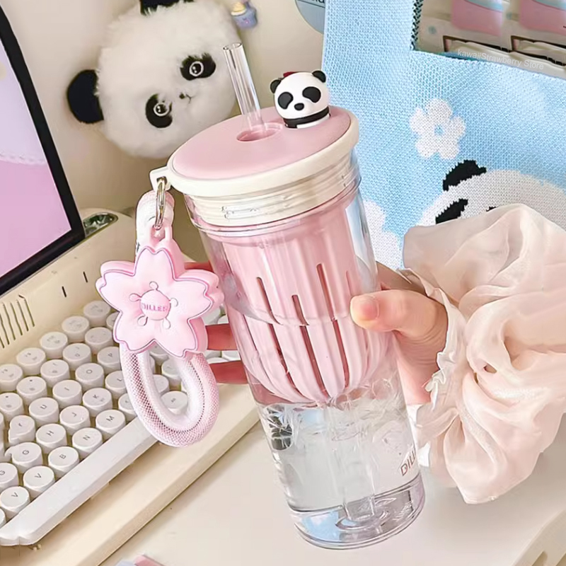Water Filter Straw - 650 مللي زجاجة ماء Kawaii مع