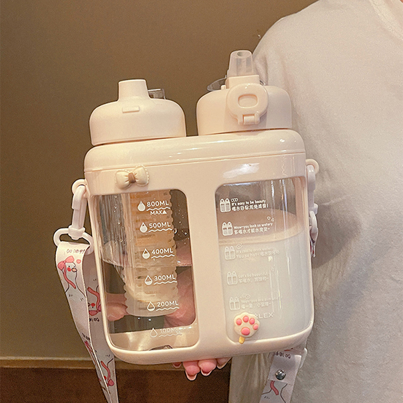 لطيف مزدوج شرب زجاجات المياه ا - مراجعة Water Filter Straw وسعره