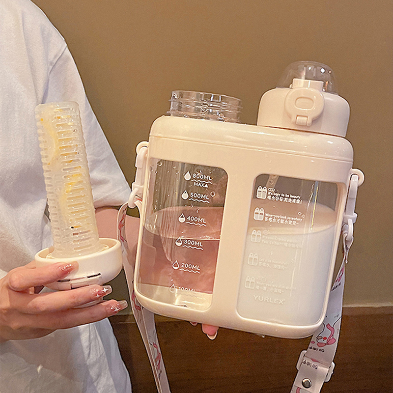 لطيف مزدوج شرب زجاجات المياه ا - مراجعة Water Filter Straw وسعره