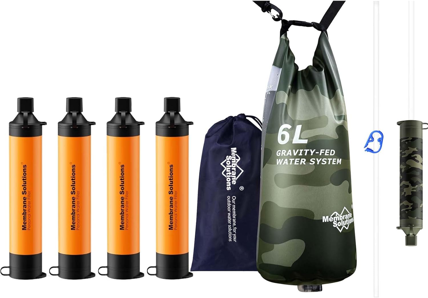 فلتر مياه Pro 6L Camo Gravity  - مراجعة Water Filter Straw وسعره