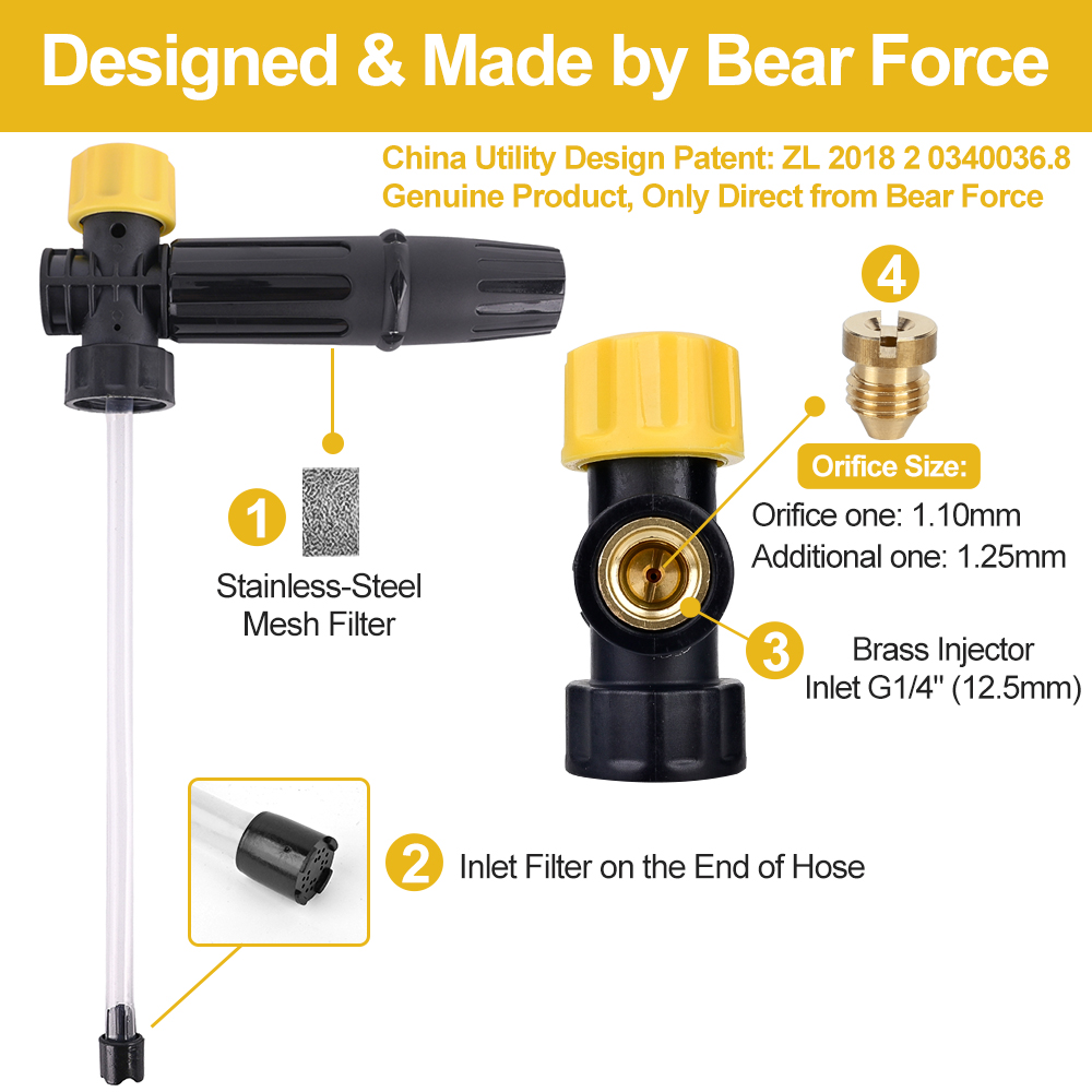 مدفع رغوة قابل للتعديل لغسيل ا - مراجعة Bear Spray Clip وسعره