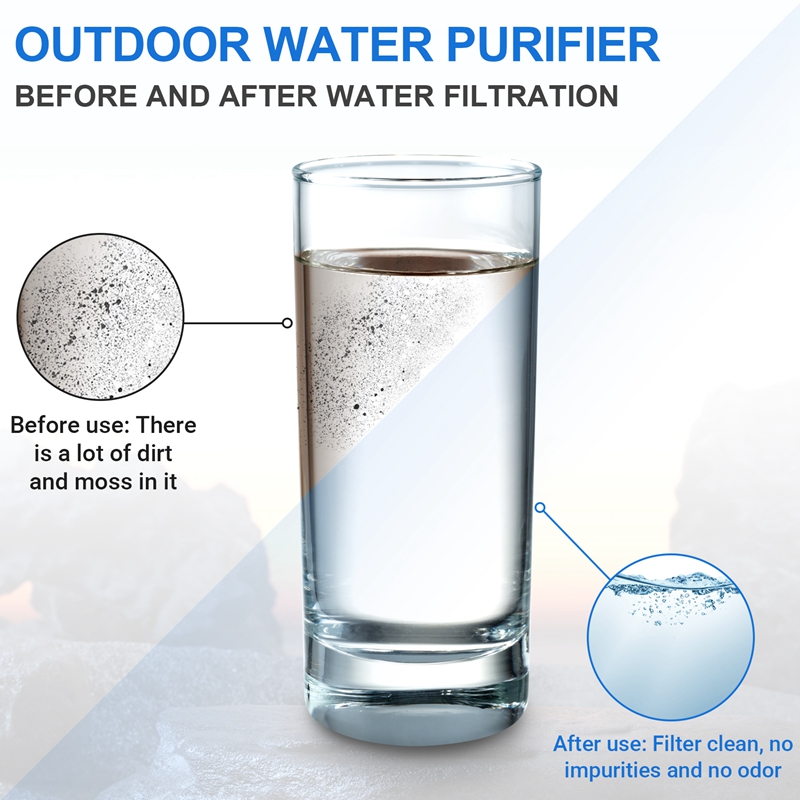XSXS-500Ml زجاجة تصفية المياه  - مراجعة Water Filter Straw وسعره